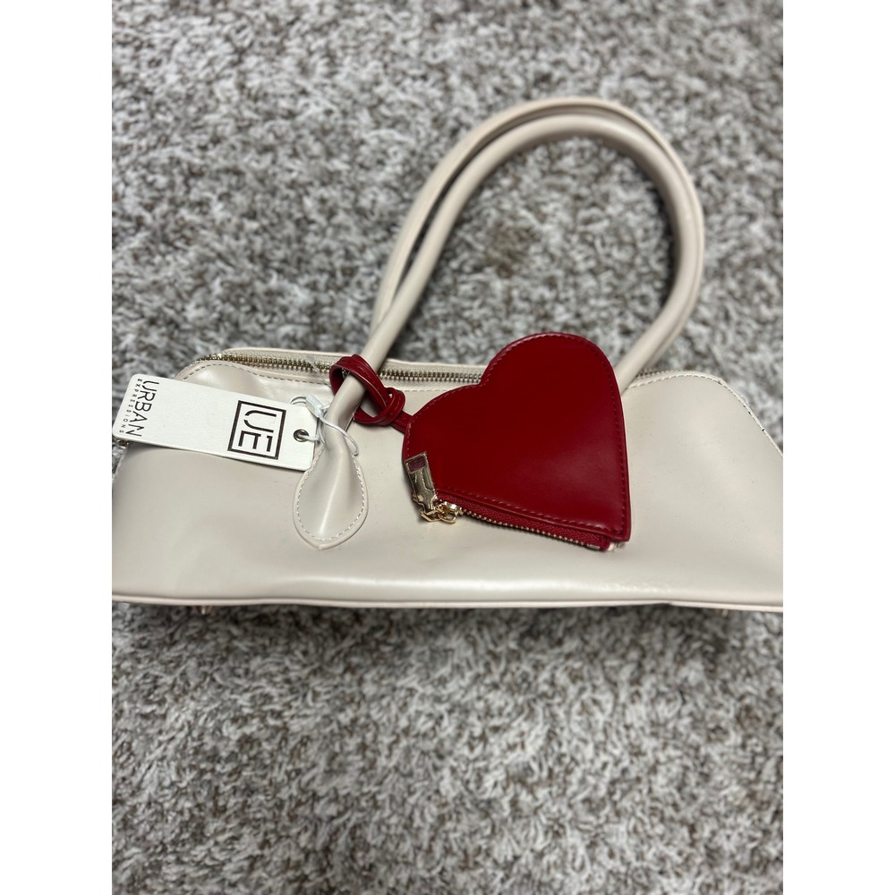 Urban Expressions Oatmilk Cream Handbag with Red Heart Charm 36956A